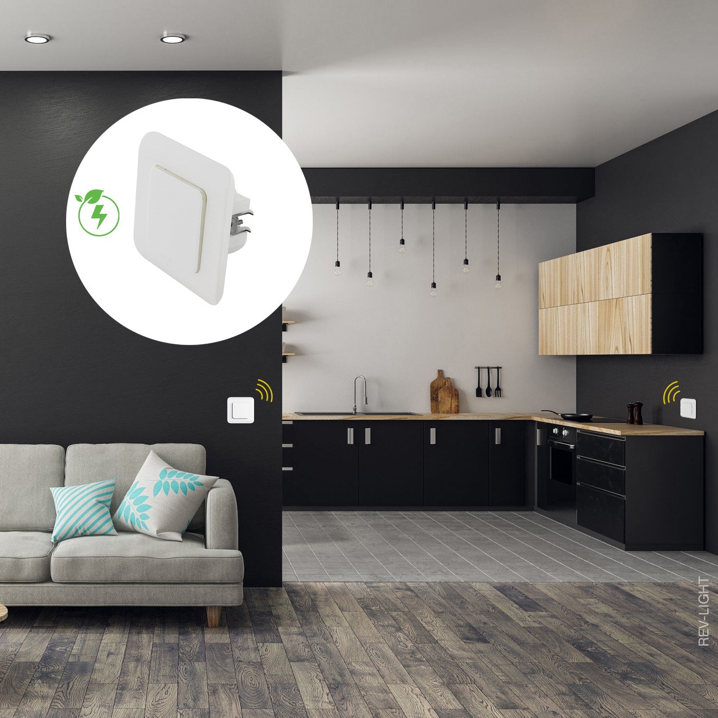 REV-LIGHT – Mit WLAN verbundener Lichtschalter