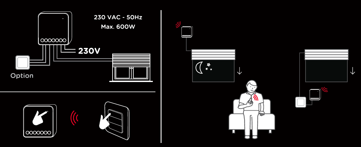 Kit de 2 Modulo per tapparelle programmabili DiO Connect