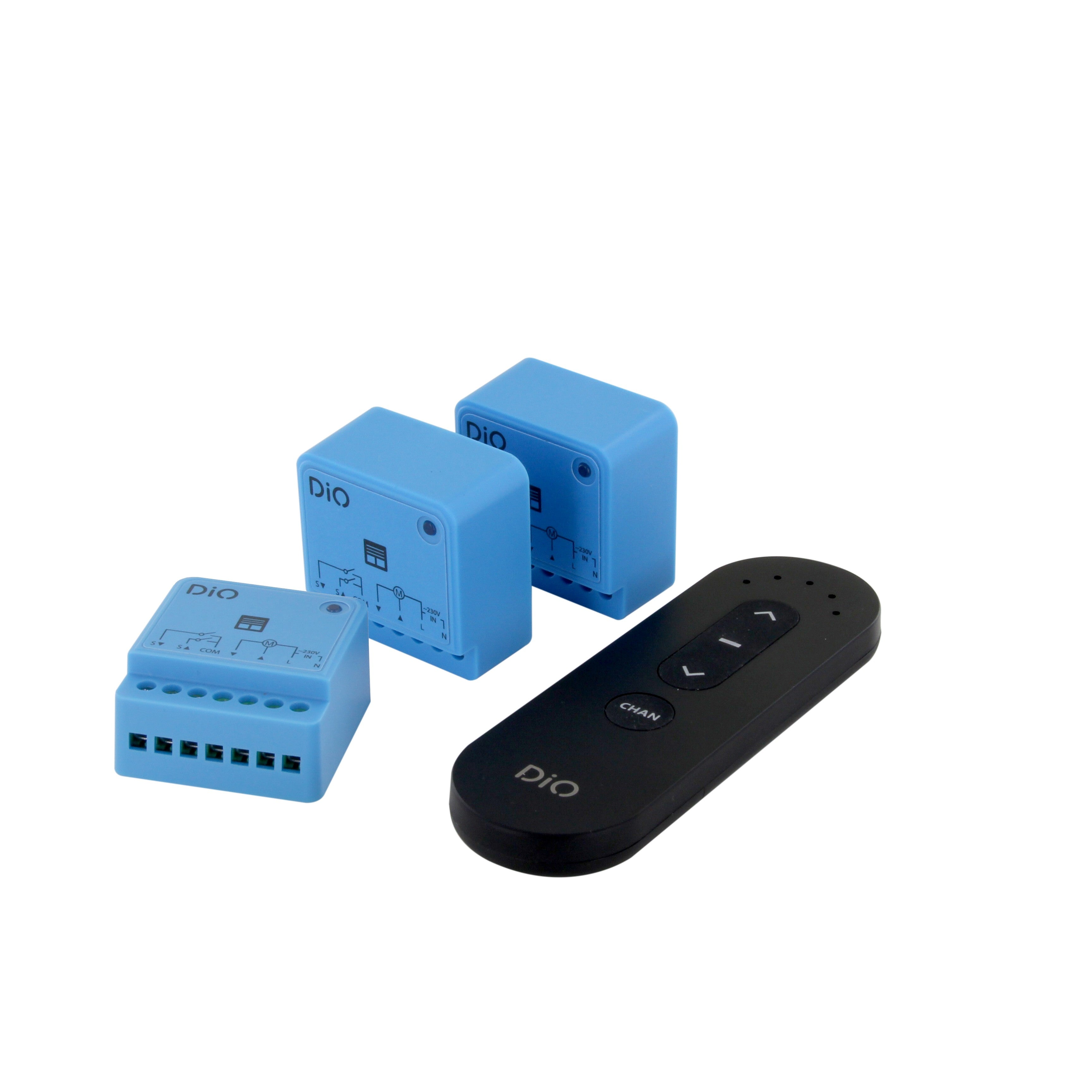 Kit de 3 modules pour volets avec télécommande à 5 canaux (433 MHz / Zigbee / BLE)