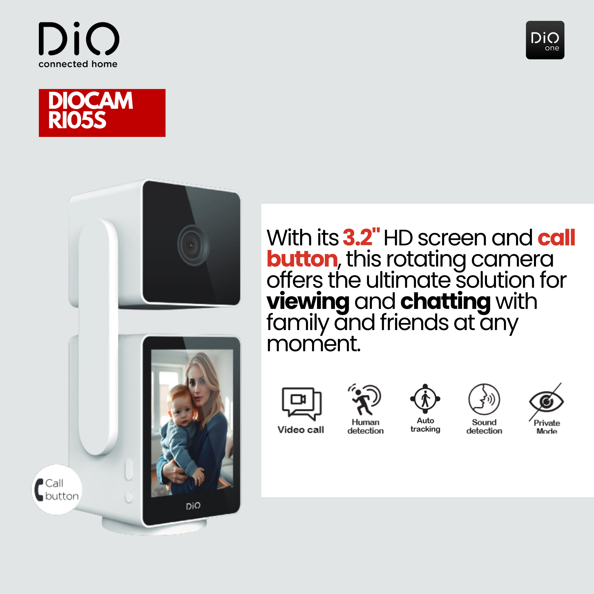 Indoor rotating Wi-Fi camera with 1920x1080p privacy mode