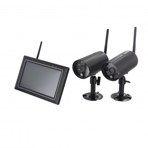  Kit with two wireless cameras with IP touchscreen