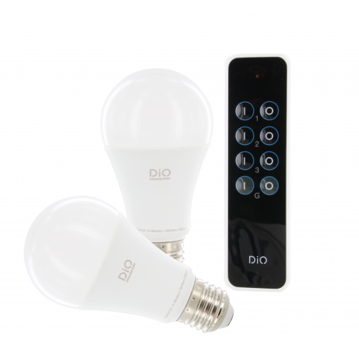 Set van 2 smartledlampen en afstandsbediening