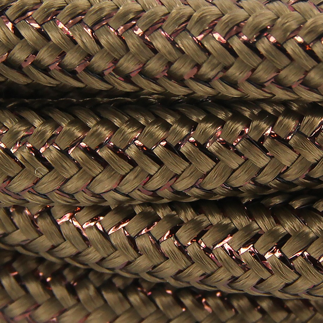 Câble textile soie - 3m - Marron pailleté