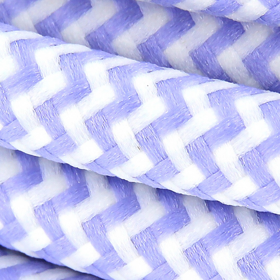 Cable textile soie zigzag lila HO3VV-F 2x0,75mm2 3m  