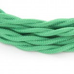 Cable textile soie torsadé ver HO3VV-F 2x0,75mm2 3m  