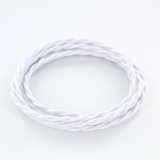 Cable textile soie torsadé bla HO3VV-F 2x0,75mm2 3m