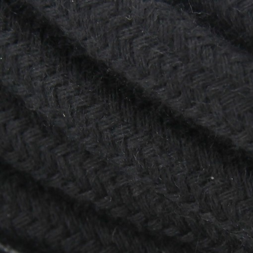 Cable textile coton noir HO3VV-F 2x0,75mm2 3m  