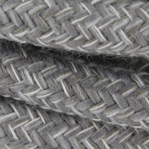 Cable textile lin naturel gris HO3VV-F 2x0,75mm2 3m  