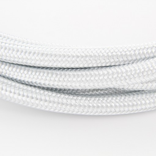 Cable textile soie Argent HO3VV-F 2x0,75mm2 3m  