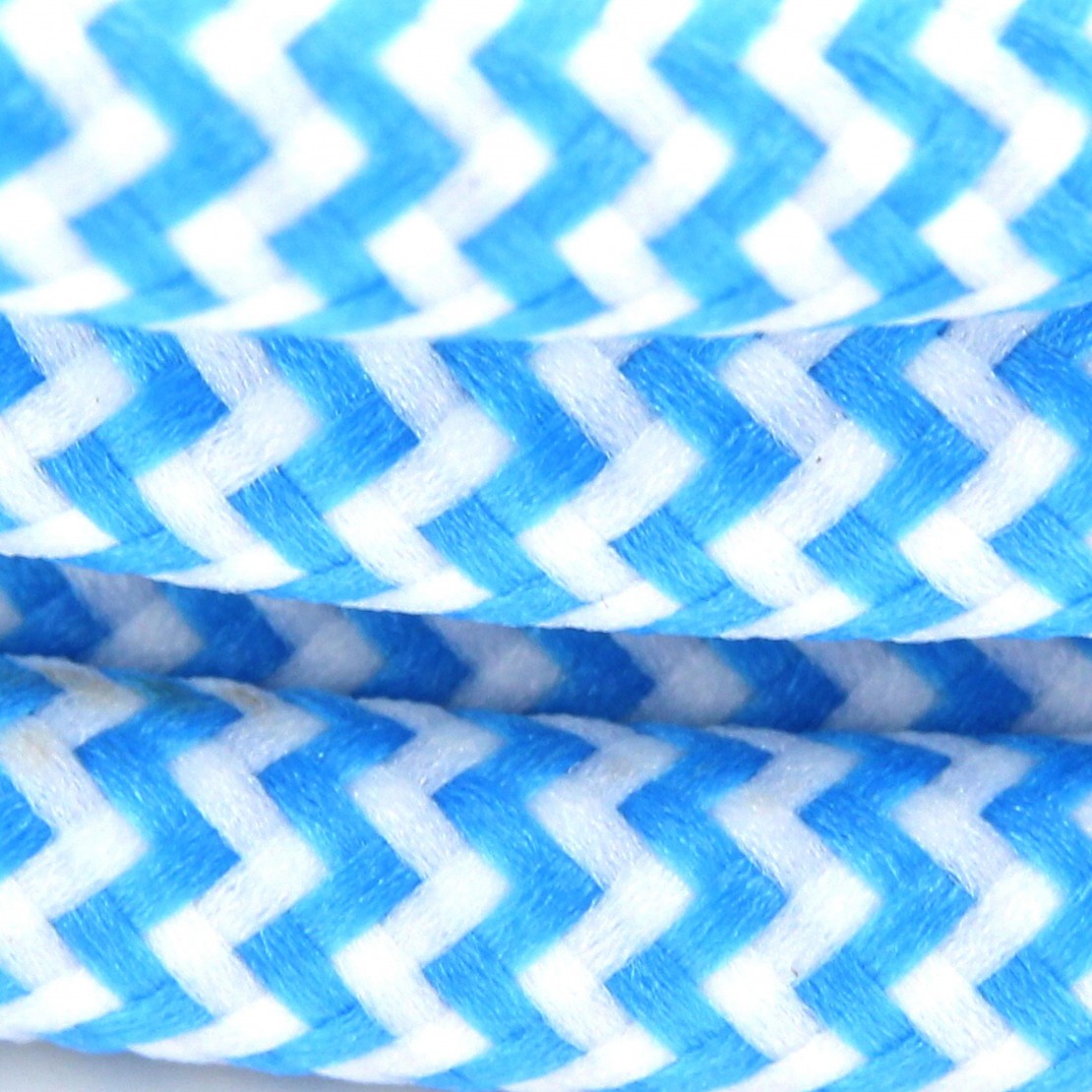 Cable textile soie zigzag turq HO3VV-F 2x0,75mm2 3m  
