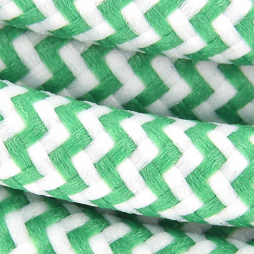 Cable textile soie zigzag vert HO3VV-F 2x0,75mm2 3m  