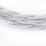 Cable textile soie torsadé arg HO3VV-F 2x0,75mm2 3m  