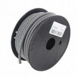 Bobina cable textil blanco/negro 20 m