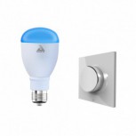 Conjunto de lâmpadas LED E27 de cor, Bluetooth e interruptor sem fios
