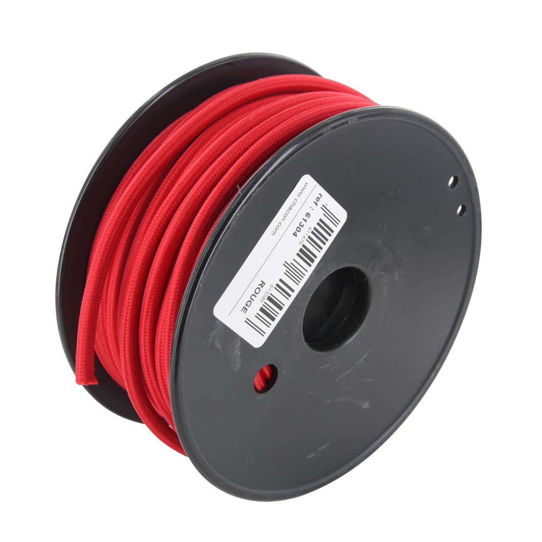 20 m red fabric cable reel 