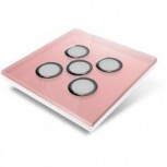 Switchplate for Edisio - pink crystal