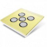 Switchplate for Edisio - yellow crystal