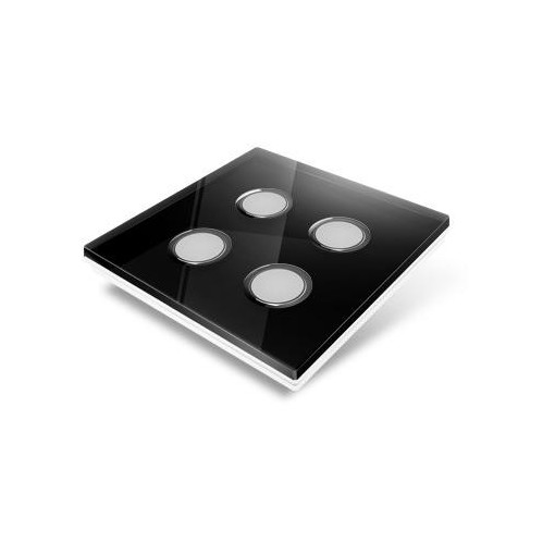 Afdekplaat voor Edisio-schakelaar - kunststof, zwart