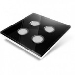 Switchplate for Edisio - black plastic