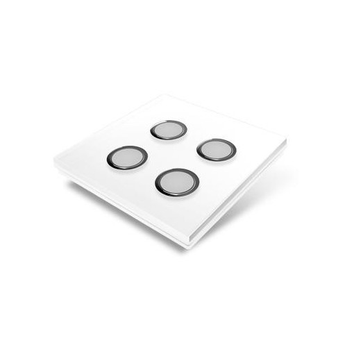 Switchplate for Edisio - white plastic