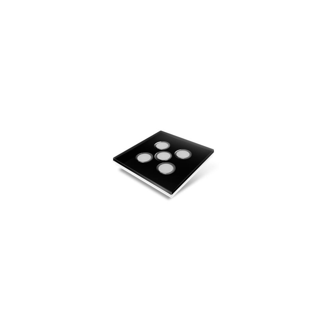 Afdekplaat voor Edisio-schakelaar - kunststof, zwart