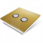 Switchplate for Edisio - gold crystal
