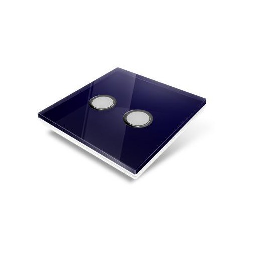 Afdekplaat voor Edisio-schakelaar - glas, nachtblauw
