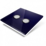 Afdekplaat voor Edisio-schakelaar - glas, nachtblauw