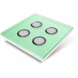 Switchplate for Edisio - green crystal