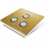 Switchplate for Edisio - gold crystal