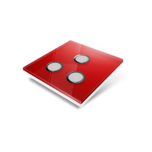 Switchplate for Edisio - red crystal