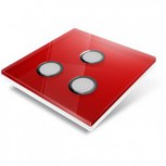 Switchplate for Edisio - red crystal