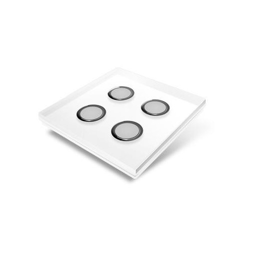 Plaque de recouvrement pour interrupteur Edisio - crystal Blanc