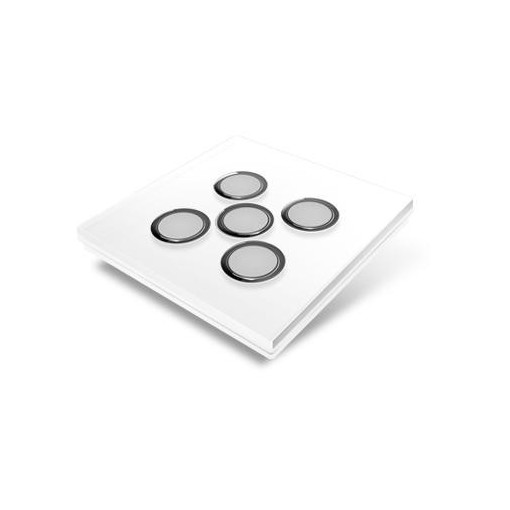 Afdekplaat voor Edisio-schakelaar - glas, wit