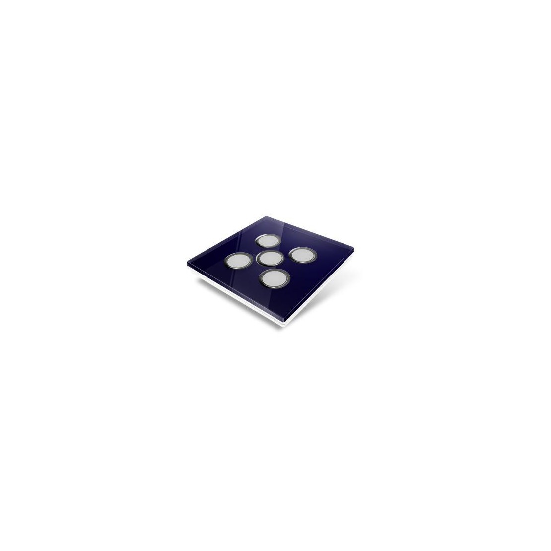 Afdekplaat voor Edisio-schakelaar - glas, zwart