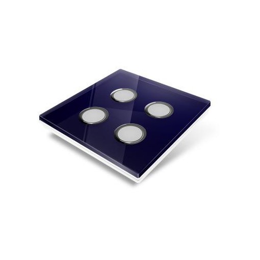 Plaque de recouvrement pour interrupteur Edisio - crystal Bleu Nuit