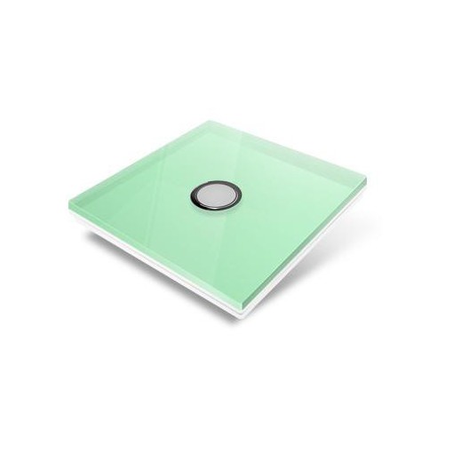 Afdekplaat voor Edisio-schakelaar - glas, groen