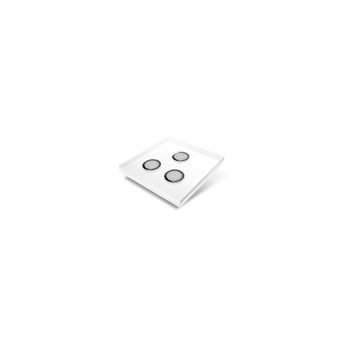 Plaque de recouvrement pour interrupteur Edisio - crystal Blanc