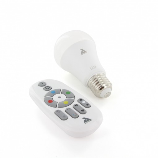 Conjunto de lâmpadas E27 de cor, Bluetooth Mesh e telecomando