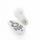 Set of colour E27 Bluetooth Mesh bulbs and remote control