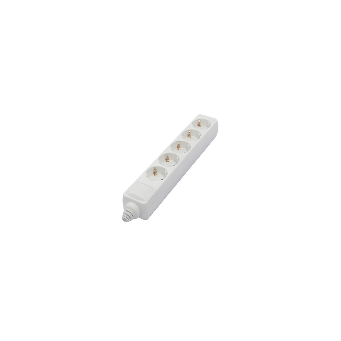 CHACON Bloc multiprise 5 prises 16 A avec interrupteur, fiche plate, câble  1,5 m HO5VV-F 3x1,5 mm² blanc - Zoma