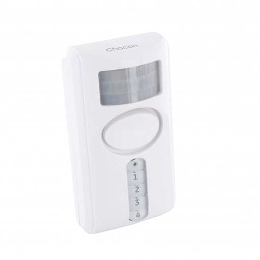 Motion detector with integrated alarm and keypad