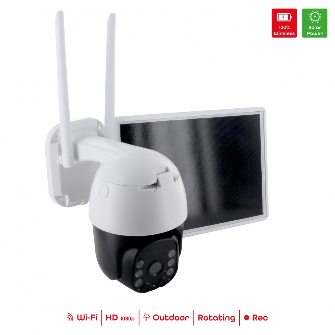 🚨 Camera de Surveillance WiFi Extérieure sans Fil avec Panneau