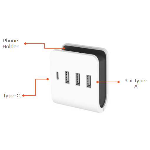 Chargeur secteur 4 ports USB