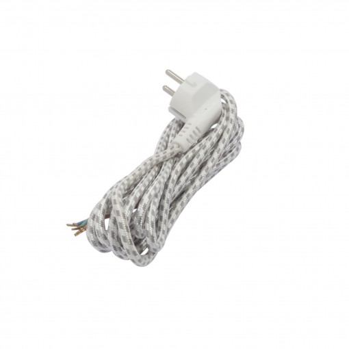 Cable de plancha - 3m - 3x1,0mm2 - Negro/Blanco (SCH)