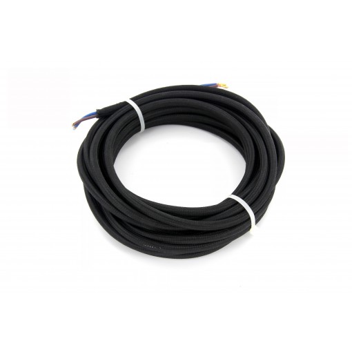 Câble HO3VV-F  2 x 0,75mm2 - 3 m - textile noir  