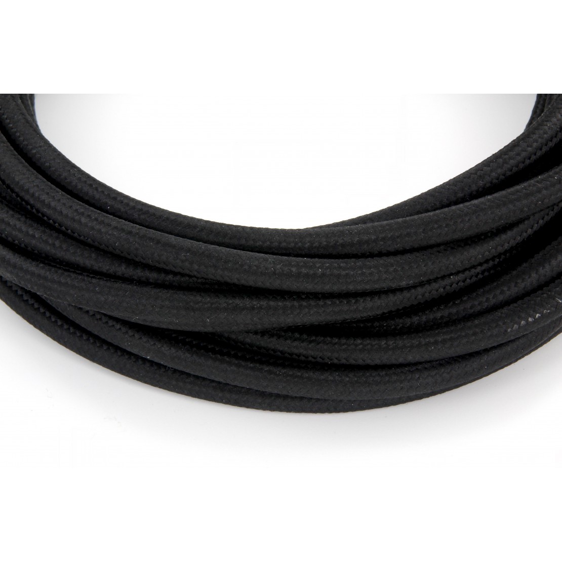 2m Interruptor 2-adrig Negro ledscom.de Cable Textil con Enchufe 