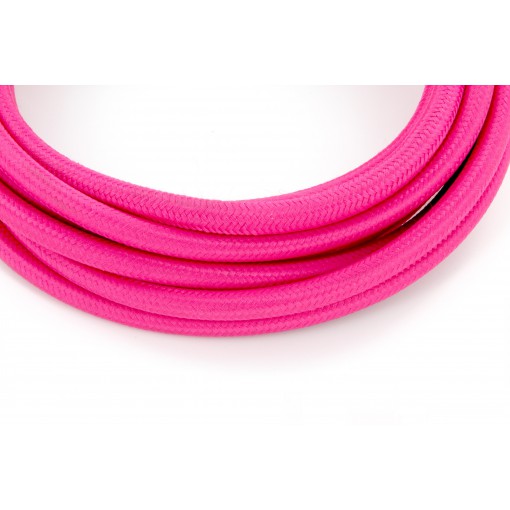 Cables textil con interruptorEHO3VVH2-FE 2 x 0,75mm2 2 m Rosa
