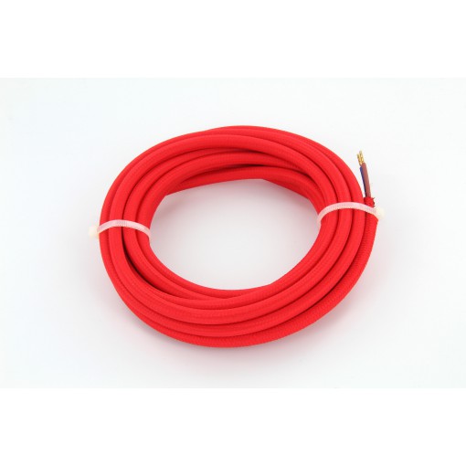 Cables textil HO3VV-FE 2 x 0,75mm2 3 m Rojo 