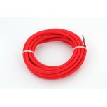 Câble HO3VV-F  2 x 0,75mm2 - 3 m - textile rouge  